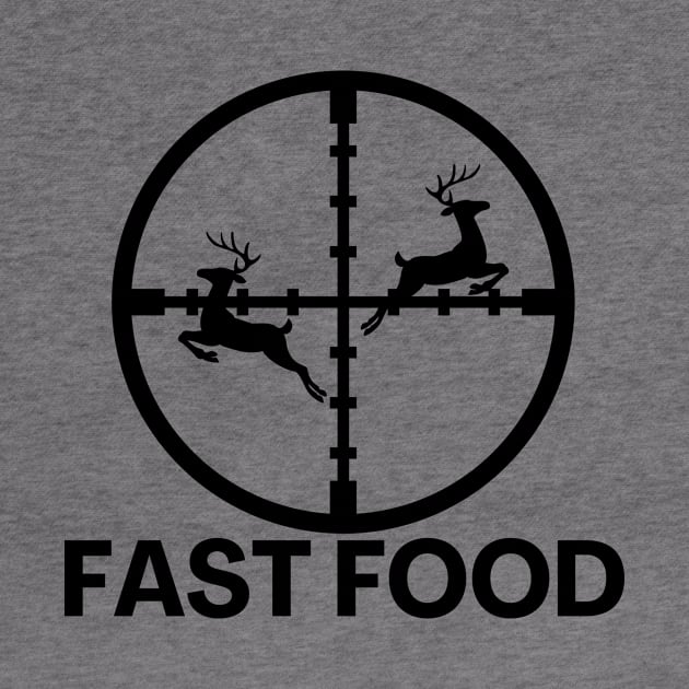 Fast Food Hunter Hunting Scope Deer Gift by Haperus Apparel
